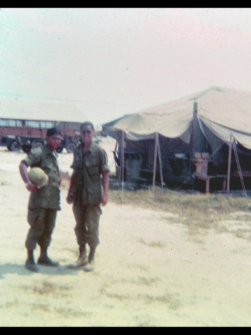 While in Vietnam, I was fortunate to run in to a PBHS clammate and good friend, Billy Lardizabel.I was in Tay Ninh for some NCO traing and Billy was the CO driver. It was very good to see him; I will never forget that week. After my training, we said good